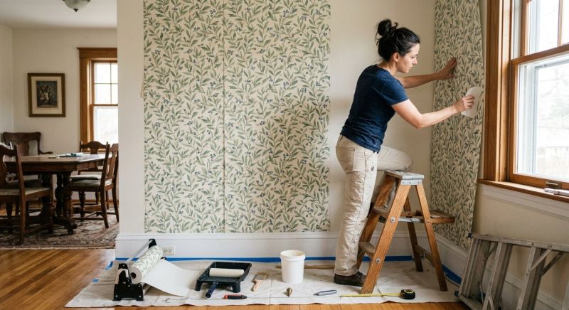 Kitchen Wallpaper Installation in Roswell, GA